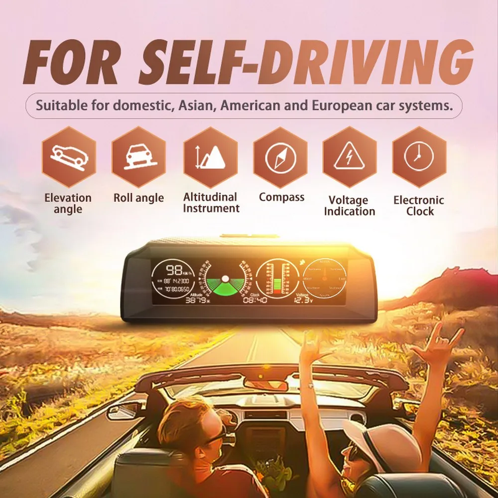 Car GPS Head-up Display Overspeed Warning Windshield Projector Alarm System Signal Module English | Автомобили и мотоциклы