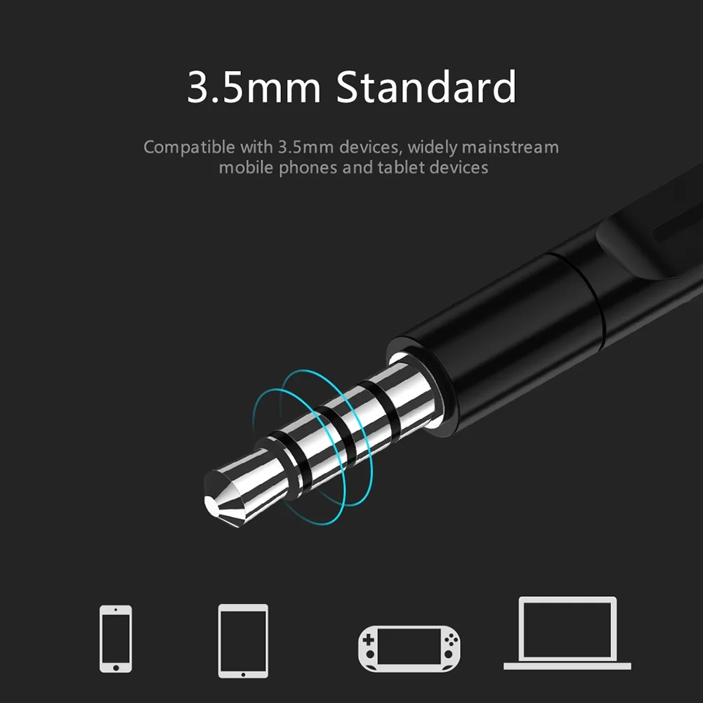 

Universal 3.5mm Stereo Deep Bass Music Earphone Fashion Mobile Phone In-ear Waterproof Earpiece with Mic