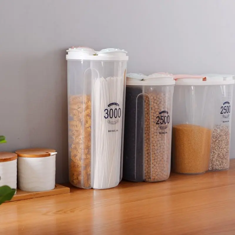 

Kitchen Storage Box Food Storage Box Kitchen Supplies Grain Storage Tank Moisture-Proof Sealed Cans Transparent Organizers