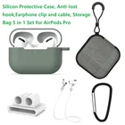 Чехол для наушников AirPods Pro, зажим для беспроводной гарнитуры Bluetooth, зарядное устройство, чехол, сумка для хранения, аксессуары для наушников
