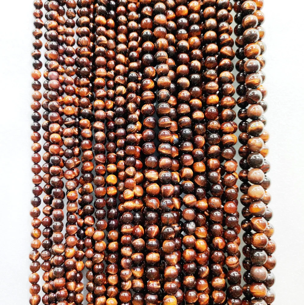 Бусины Из Натурального Красного Тигрового Глаза 6-10 мм тигровый глаз круглые