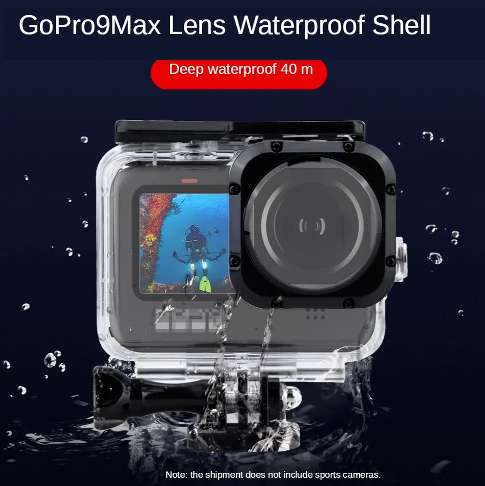 

Водонепроницаемый чехол для GoPro HERO9 Max, защита экрана объектива, силиконовый чехол для подводного плавания, защитный корпус, аксессуары