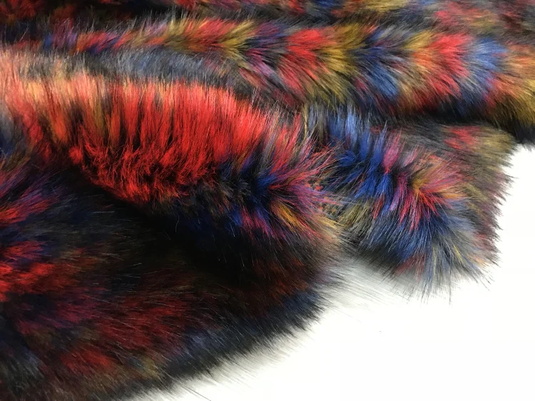 Высококачественный красочный мех лисы толстая плюшевая ткань имитация меха