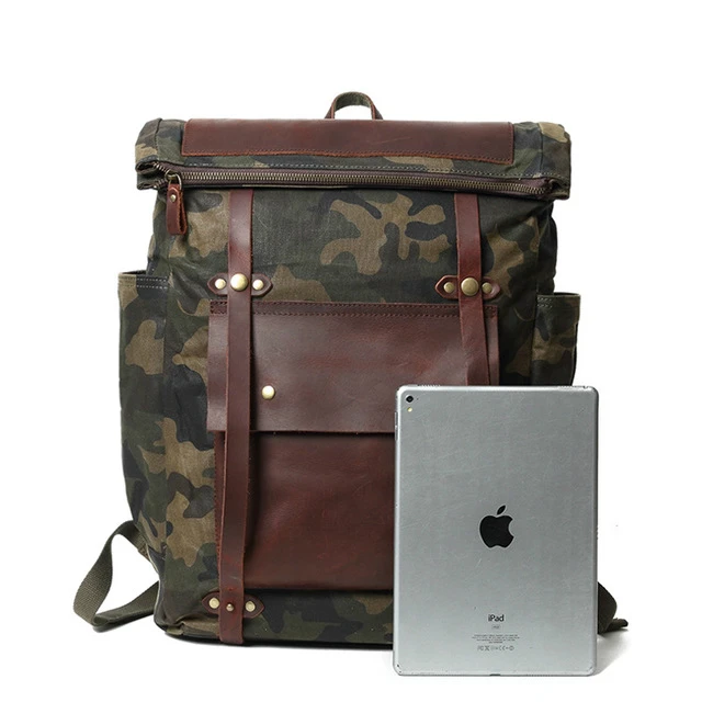 Wax waterproof camouflage outdoor climbing bag training equipment camping backpack canvas sports donkey travel | Багаж и сумки