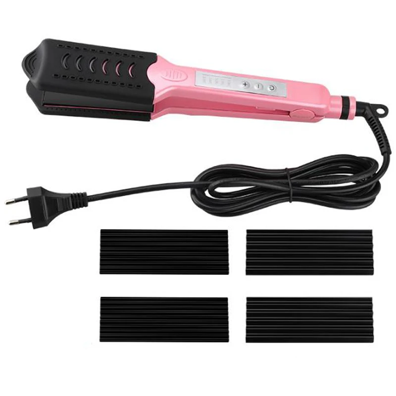 Kemei Электрический Выпрямитель для волос бигуди KM 1982 Профессиональный 2 в 1 утюжок