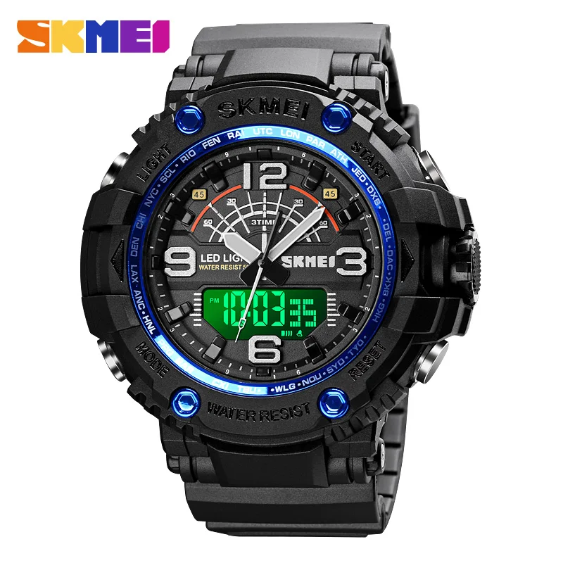 Часы наручные SKMEI мужские цифровые спортивные водонепроницаемые электронные с