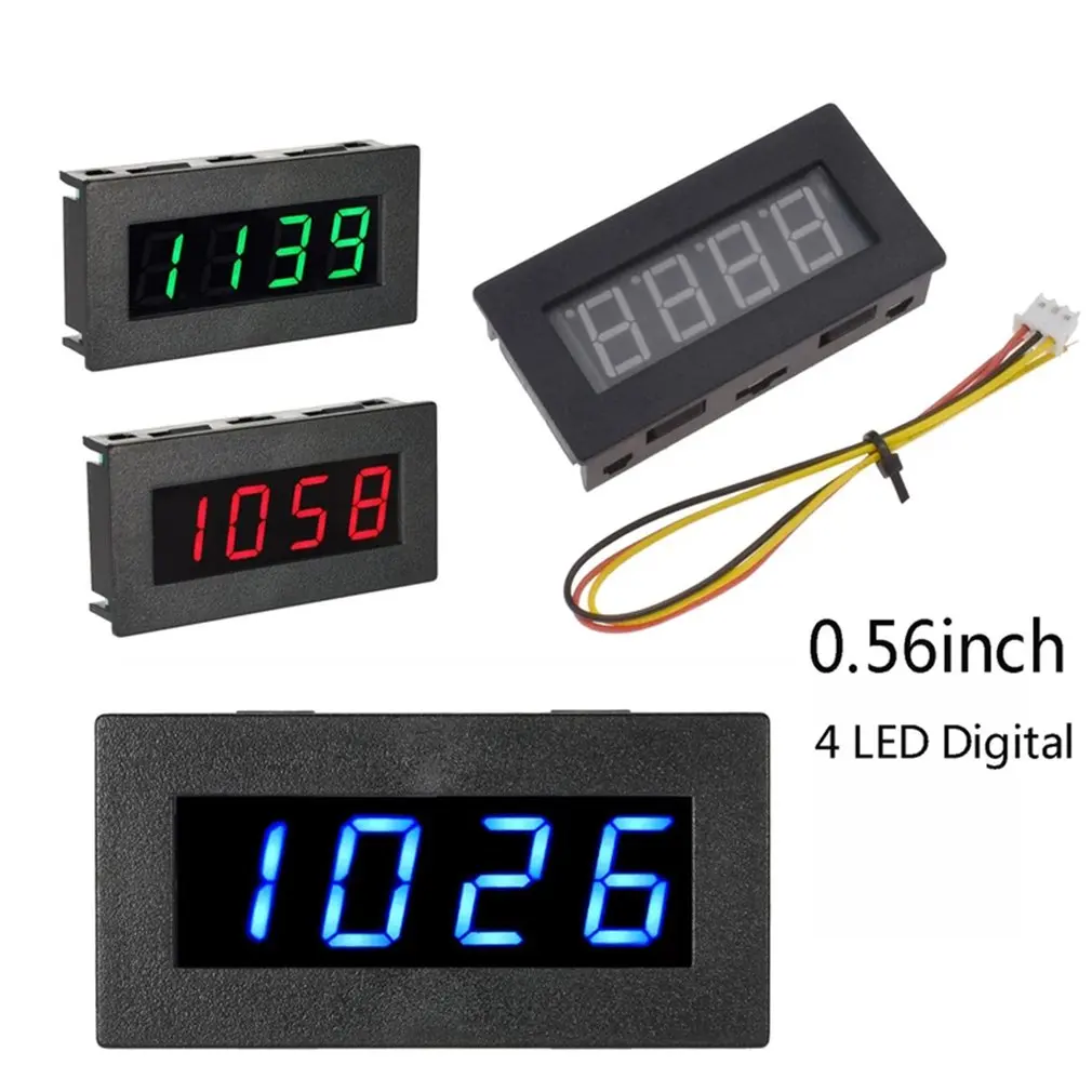 

Digital Frequency 4-digit Display Tachometer Automobile Engine Speed ​​Measure RPM High Precision Tester 5-9999R