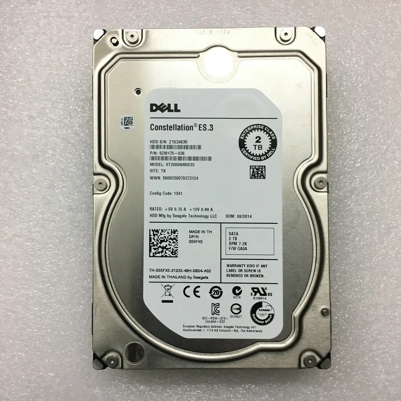

Жесткий диск DELL 55FX5 2 ТБ 6G 7,2 K 3,5 SATA HDD ST2000NM0033 055fx5