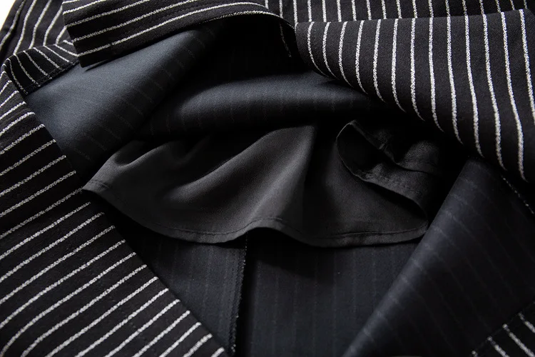 

Dress Women Long Sleeves 2020 New Stripes Patchwork Round Neck Slim A-Line Lace-up Belt Dress Knee Length S-XL