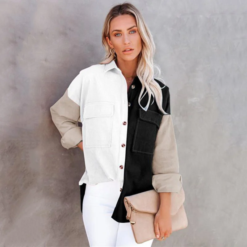 

Женская рубашка 2022 года, свободные простые базовые рубашки, шикарный топ в стиле ретро для вечерние, женская рубашка в стиле пэчворк, сексуа...