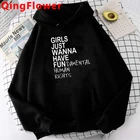 Феминистская Женская толстовка с капюшоном Power Grl Pwr, женские корейские графические женские толстовки, уличная одежда