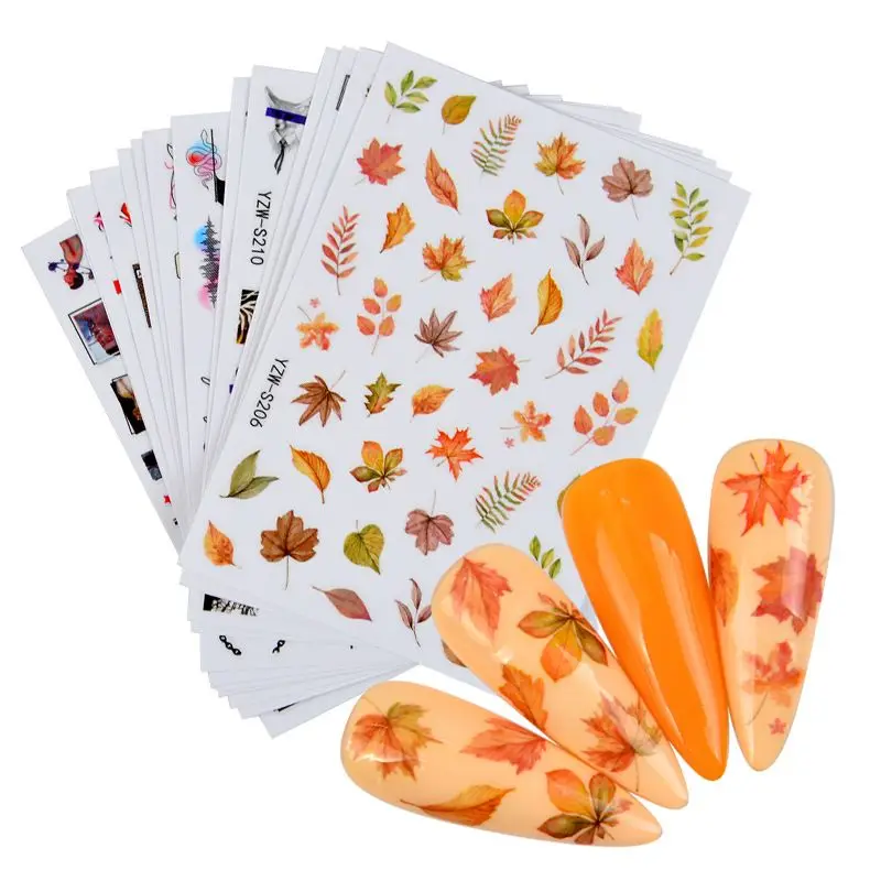 

Manicure Stickers Autumn Maple Leaf Stickers Butterfly Nail Stickers Letter Stickers Snake Nail Stickers Art Decoration Nails