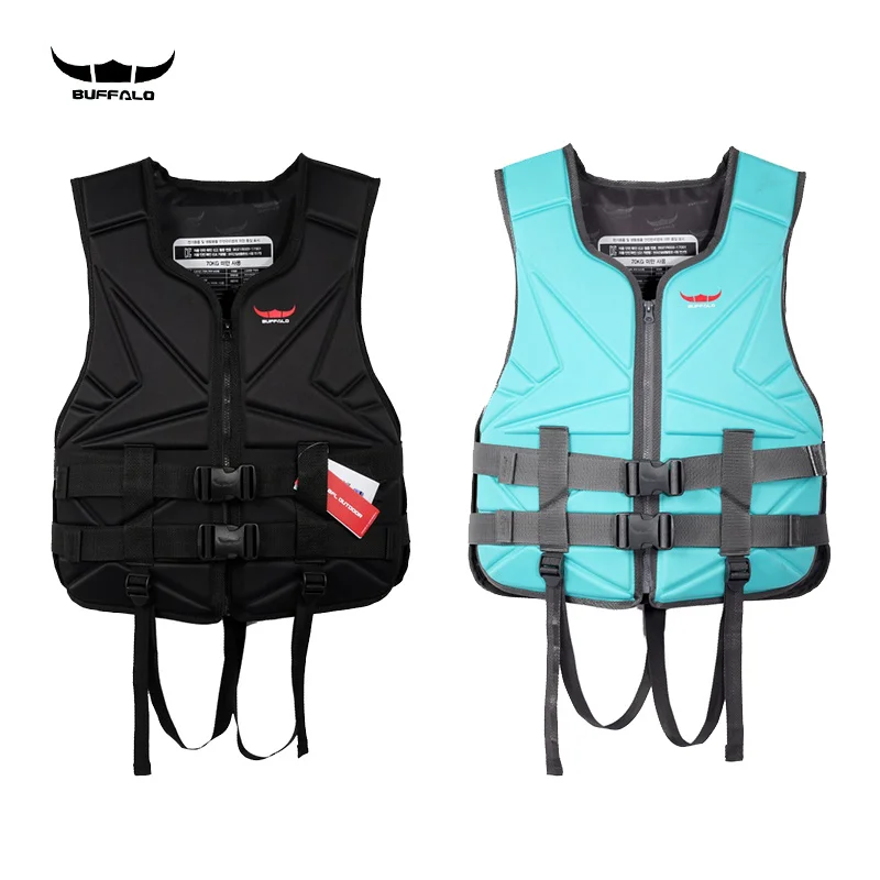 

CLIMBER teenager life vest lifejacket men women 20-85kg Mint green black Double-sided lamination EPE foam in vest can Removable