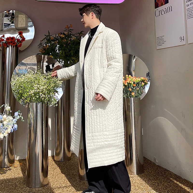 

Зимняя модная новинка 2021 года, однобортная стеганая куртка с длинным рукавом, повседневное свободное легкое теплое Стеганое пальто 9D1357