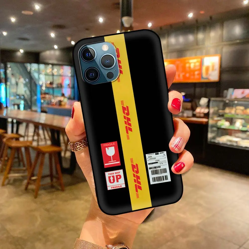 

Dhl Express Case For Apple iPhone 11 12 Pro 7 XR X XS Max 8 6 6S Plus 5 5S SE 2020 Cubre Black Tpu Phone Covers