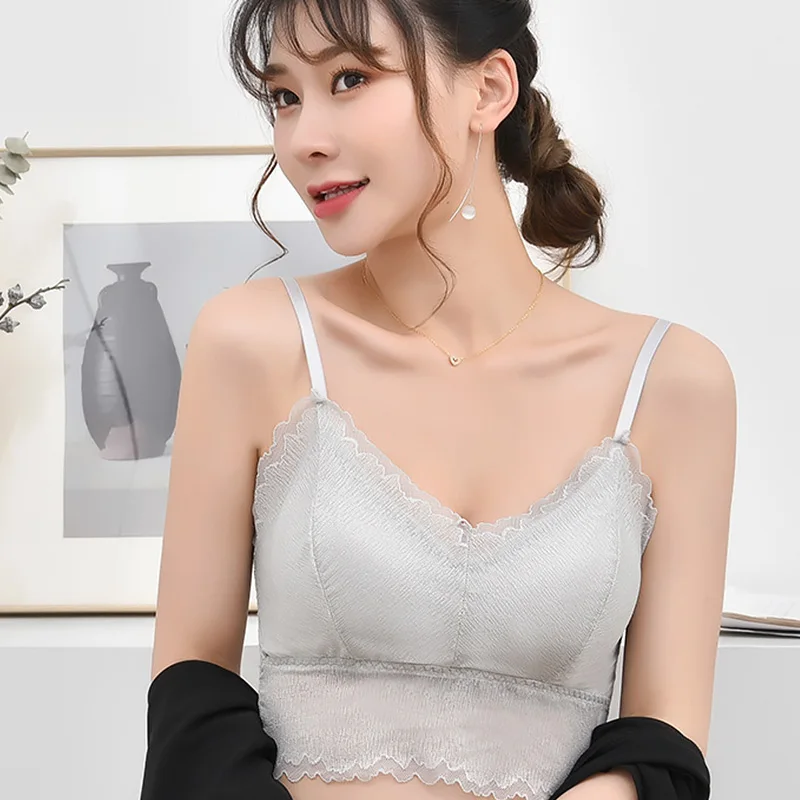 Бюстгальтер женский кружевной без рукавов однотонный Бралетт с мягкими