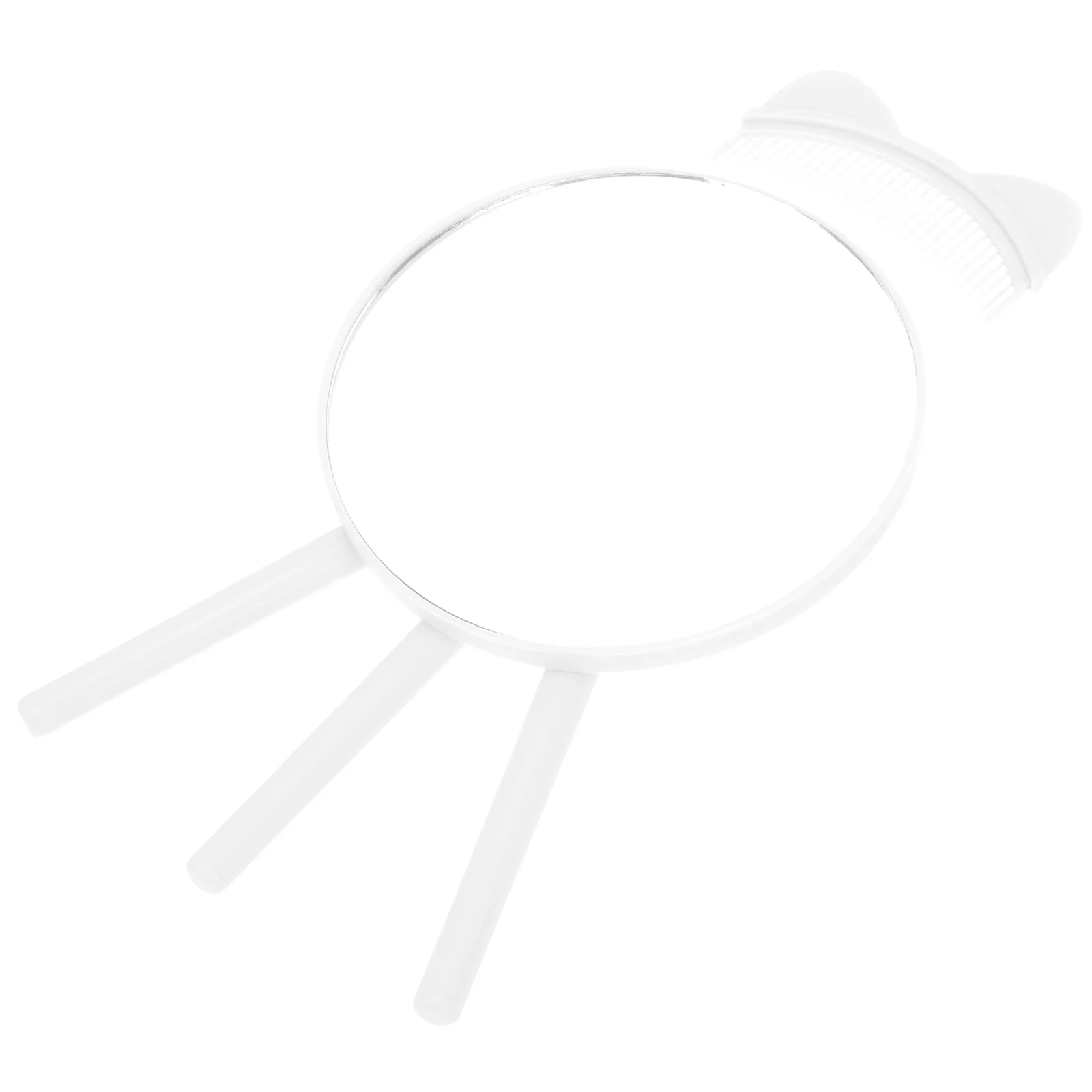 

1pc Lovely Cat Ear Mirror Creative Desktop Mirror Practical Lady Makeup Mirror
