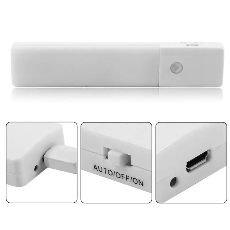 Светодиодный USB заряжаемый датчик движения Ночной светильник индукционный для