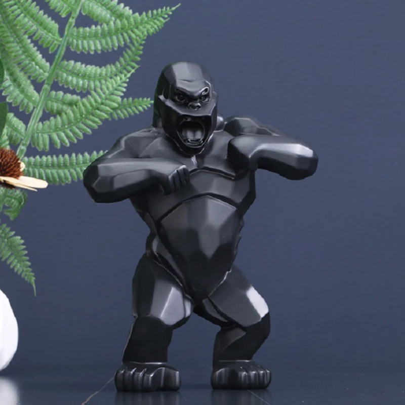 

Статуэтка гориллы YuryFvna, статуэтка из смолы, украшение для гостиной, офиса, Декоративная скульптура животного