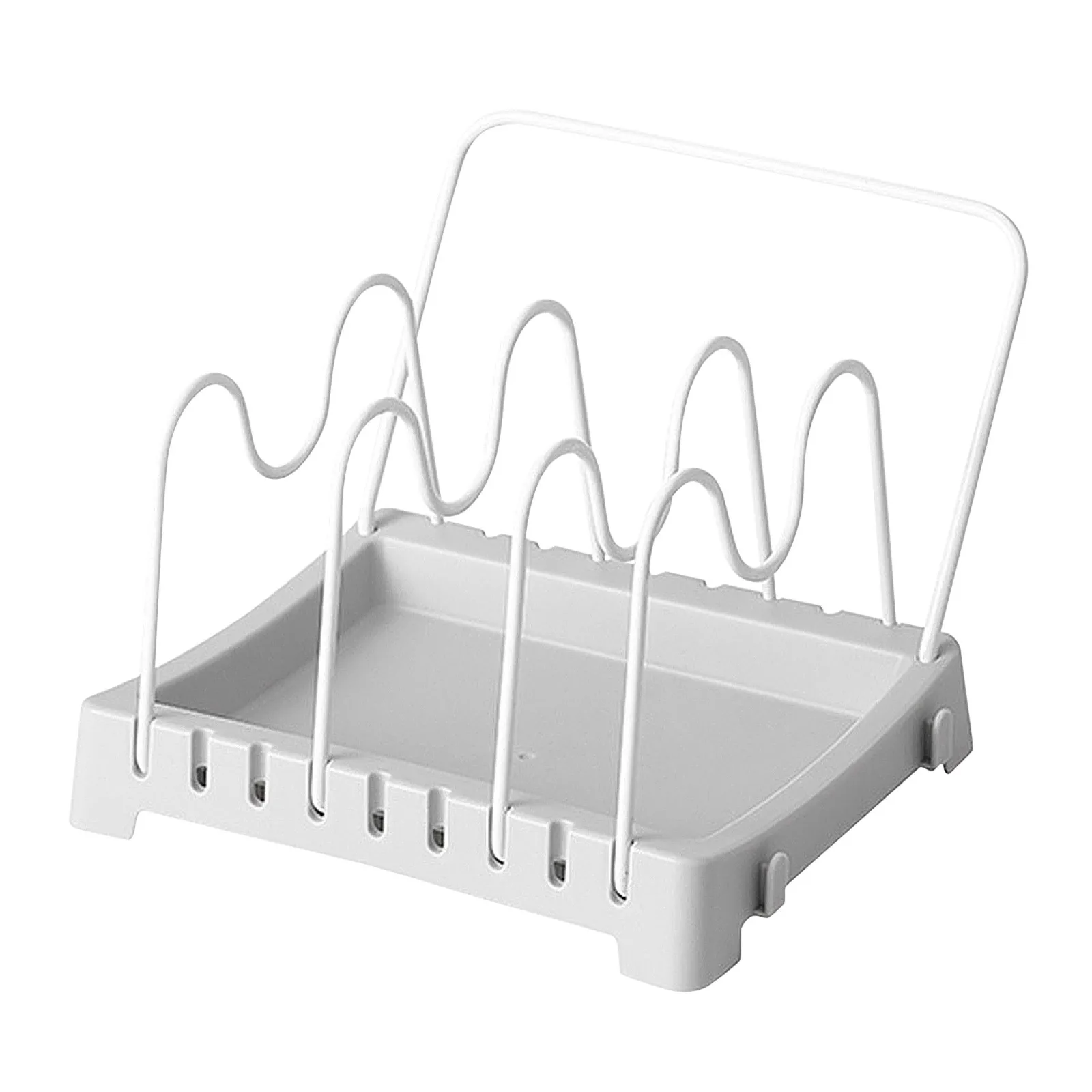 

2021 New Kitchen Adjustable Seat Type Pot And Lid Rack Kitchenware Storage Rack Household