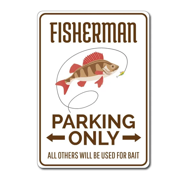 

Fisherman Parking Sign Metal Tin Sign Metal Sign,Fishing Decor, Fisherman Sign, Gift for Fisherman, Fishing Lover Gift