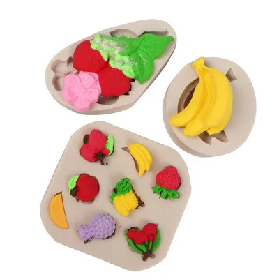 

Various Fruits Silicone Mold For Fondant Chocolate Epoxy Sugarcraft Mould Pastry Cupcake Decorating Kitchen Accessories
