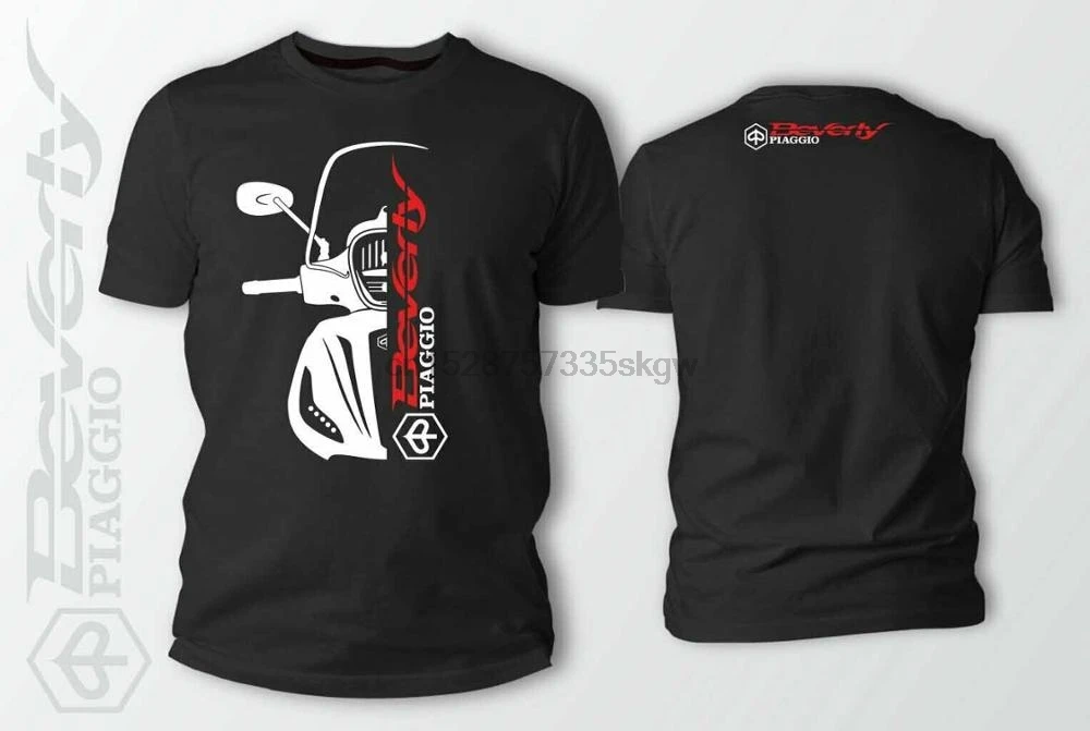 Черная футболка Piaggio Beverly Moto 100% хлопок|Мужские футболки| |