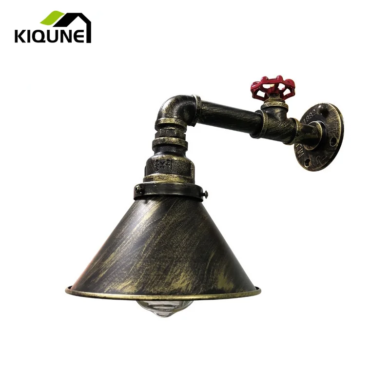 

American Country Led Wall Lamp Industry Retro Iron Water Pipe Creative E27 Living Room Decoration Type Lighting