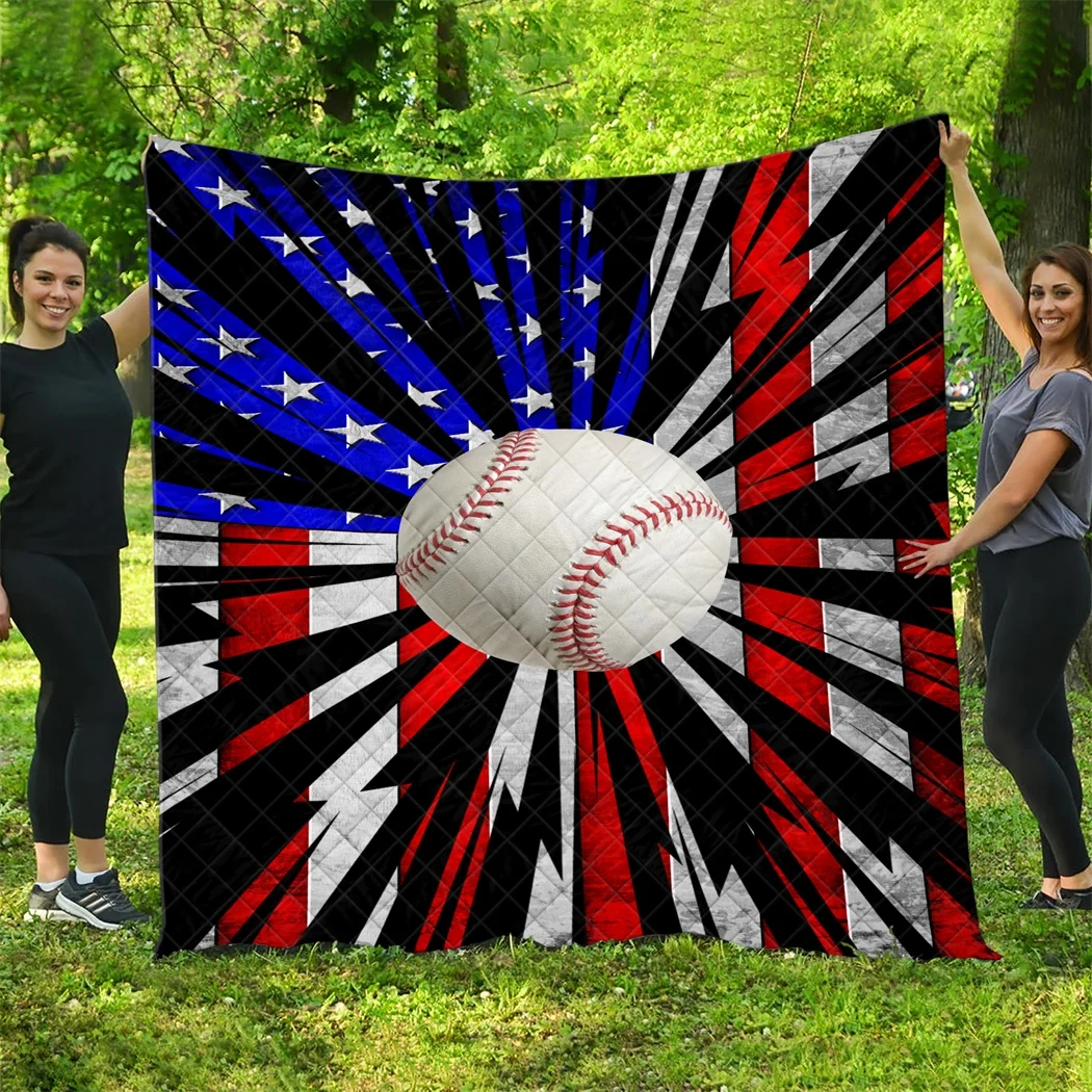 

volleyball American flag Quilted quilt Throw Blankets Birthday Christmas thanksgiving Gifts bedding cover Tapestry Wall