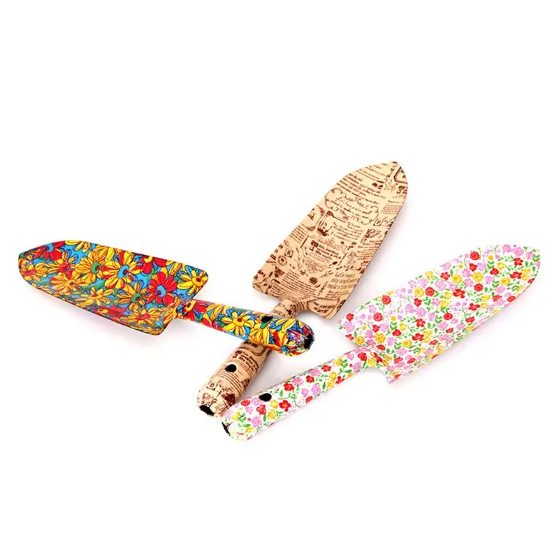 

OOTDTY 1PC Rust Resistant Small Shovel Garden Trowel Print Gardening Tool for Flower Veggie 3 Styles