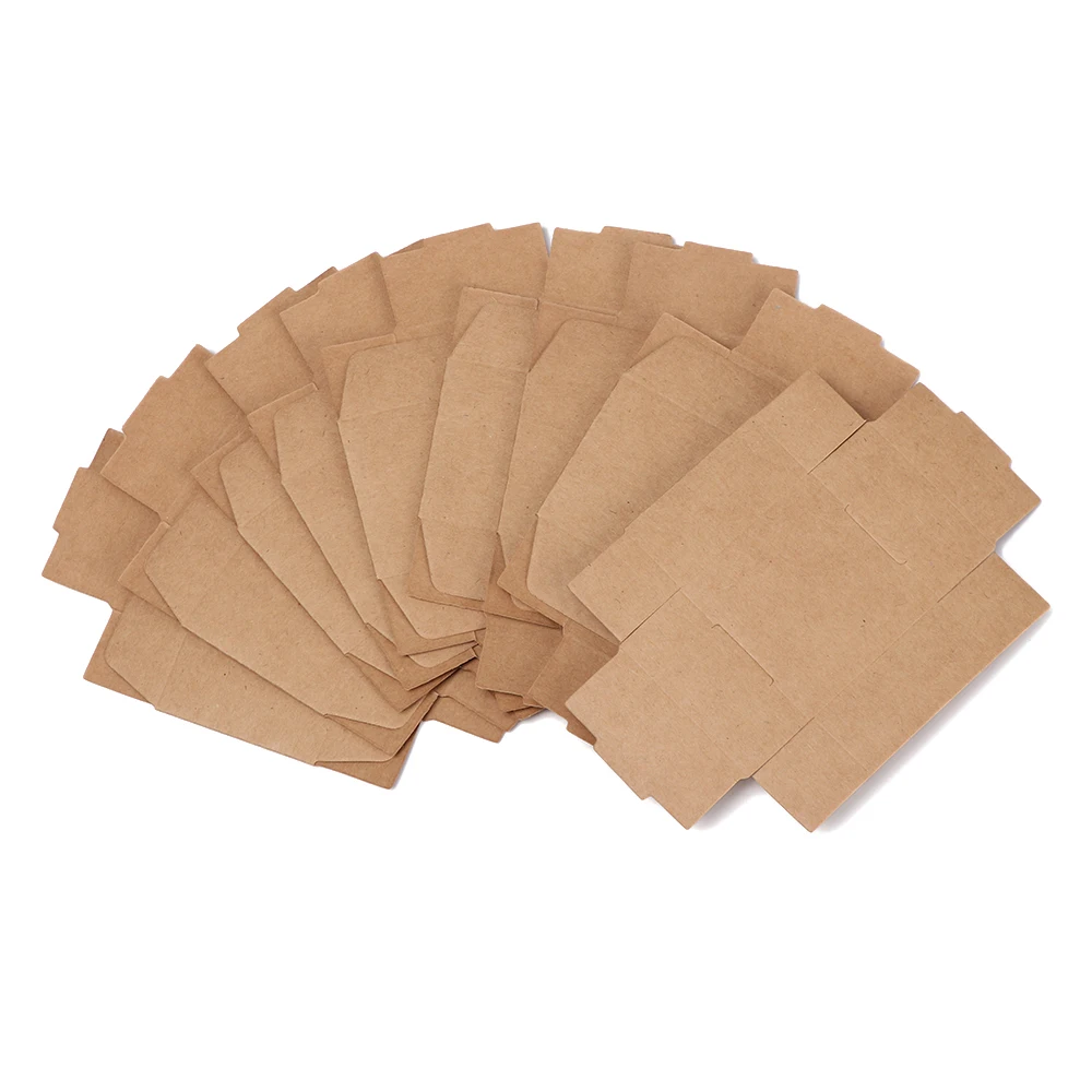 10pcs/lot Multi-size Kraft Paper Box Brown Cardboard Handmade Soap White Craft Gift Black Packaging Jewelry | Дом и сад