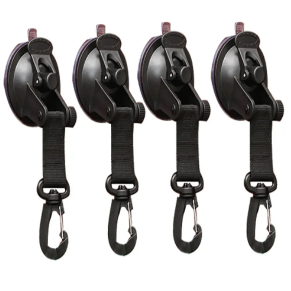 

4PCS/SET Universal Round Shape Suction Cup Anchor Securing Hook Tie Down Camping Tarp Car Side Awning Pool Tarps Tents Hook