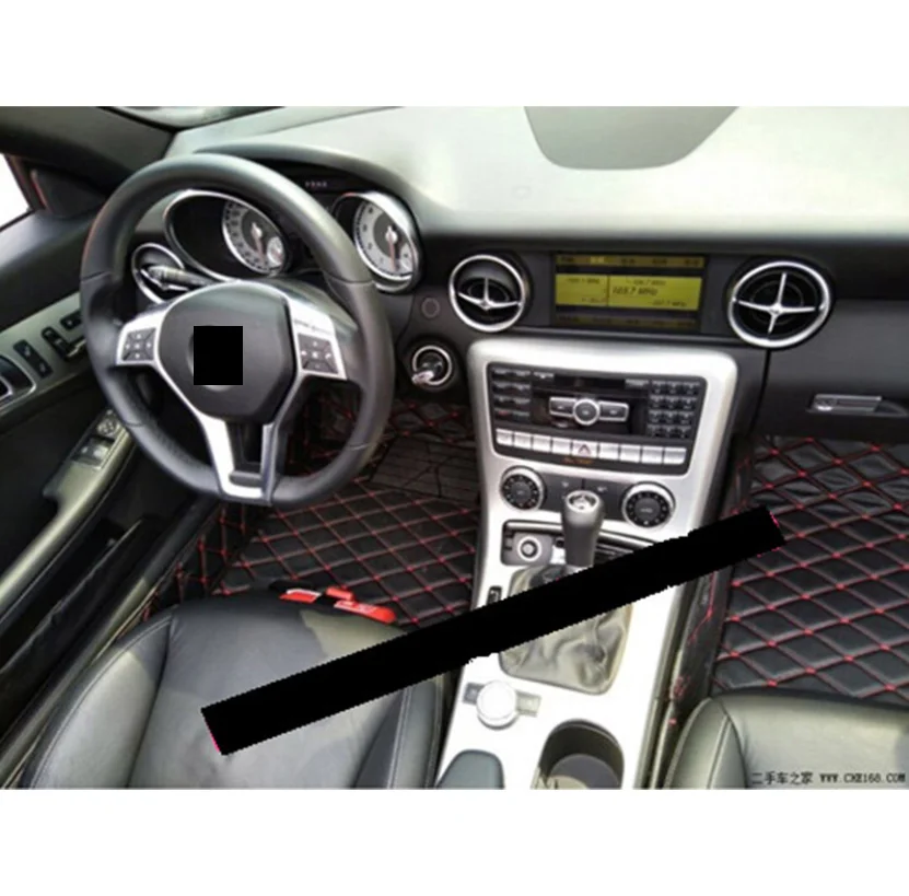 Кожаные автомобильные коврики для mercedes benz SLK200 SLK300 SLK350 SLK250 SLK280 SLK55 2004 2018 R171 R172