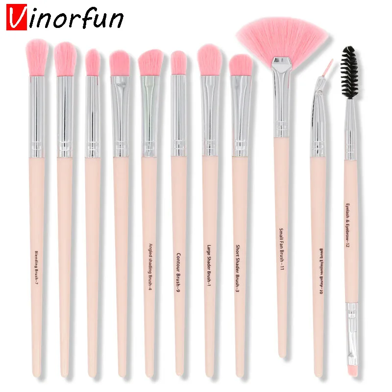 Набор кистей для макияжа набор из 12 нанесения пудры теней век основы румян