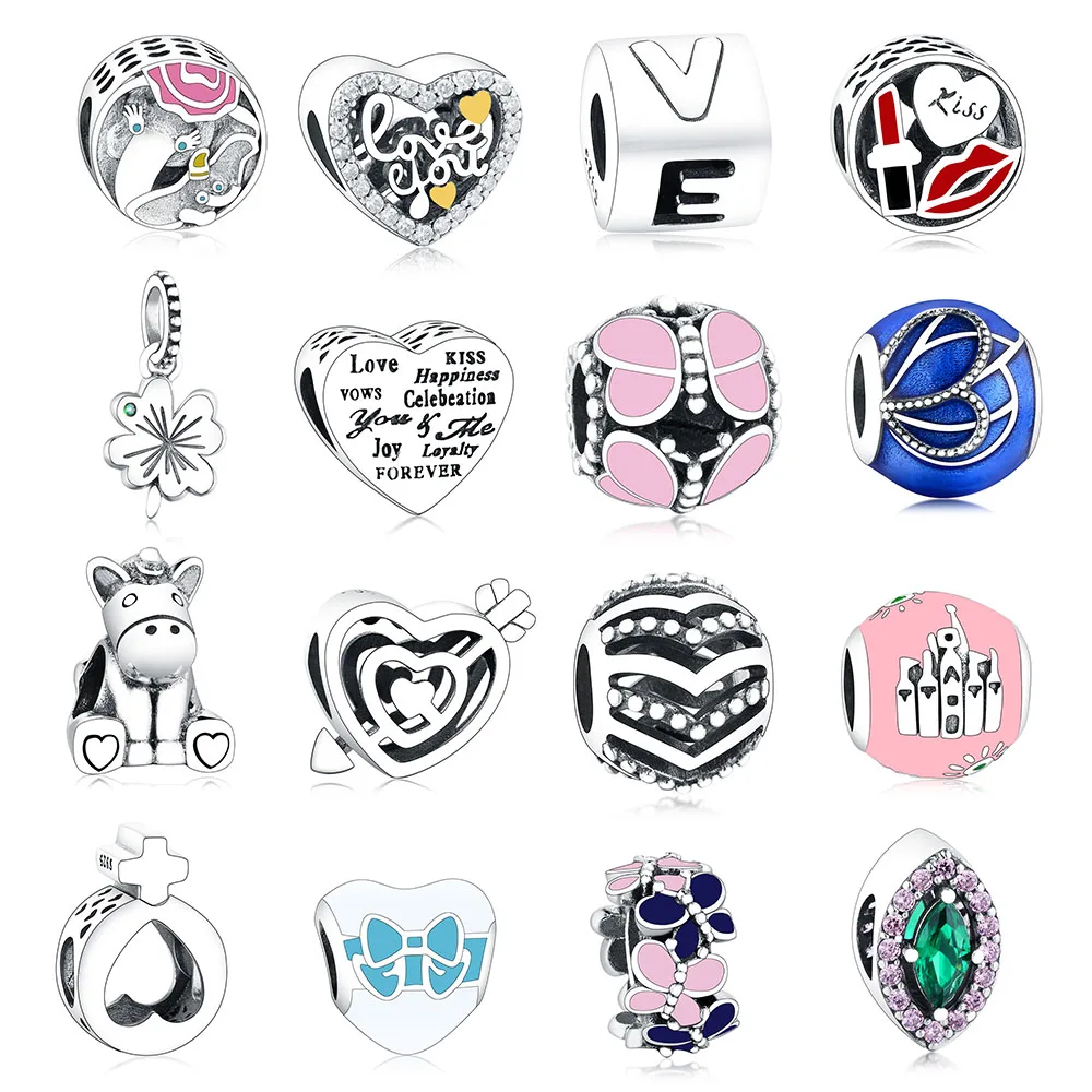 Бруно амулет в виде единорога сидя телячья Бусина Подходит оригинальный Змеиный