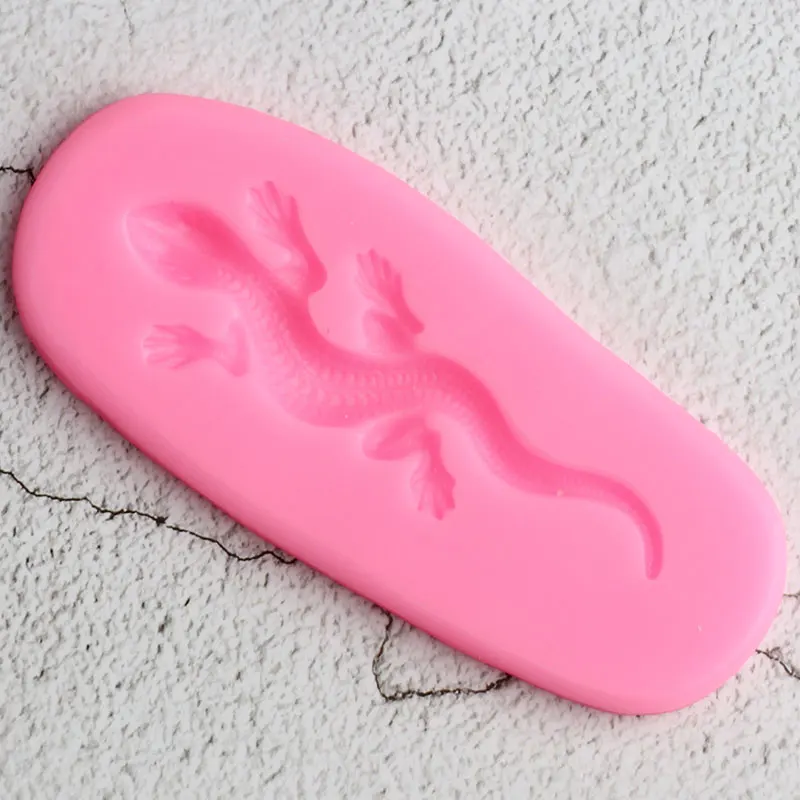 Гибкая силиконовая форма Gecko в виде ящерицы полимерная глина конфеты помадка