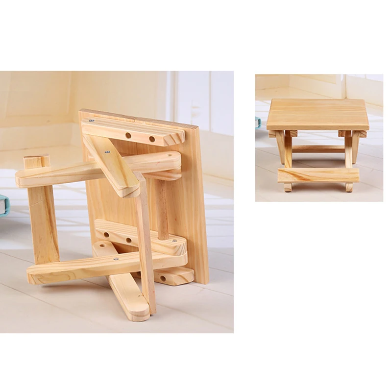 Портативный простой деревянный складной стул уличный рыболовный маленькая