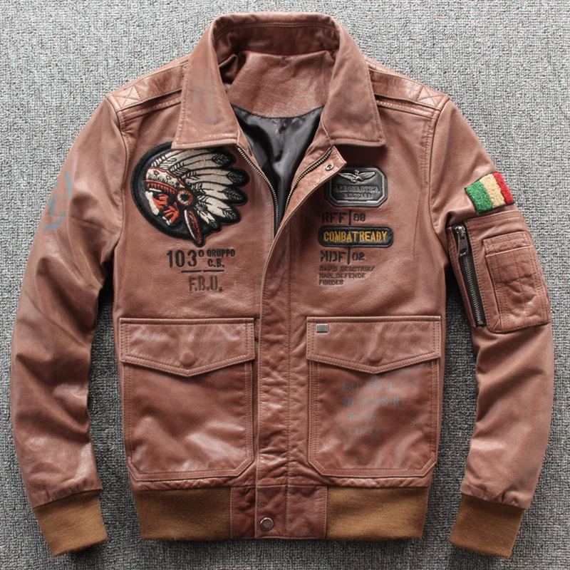 Фабрика 2020 Новинка для мужчин коричневый ВВС A1 пилот куртки индийская мода