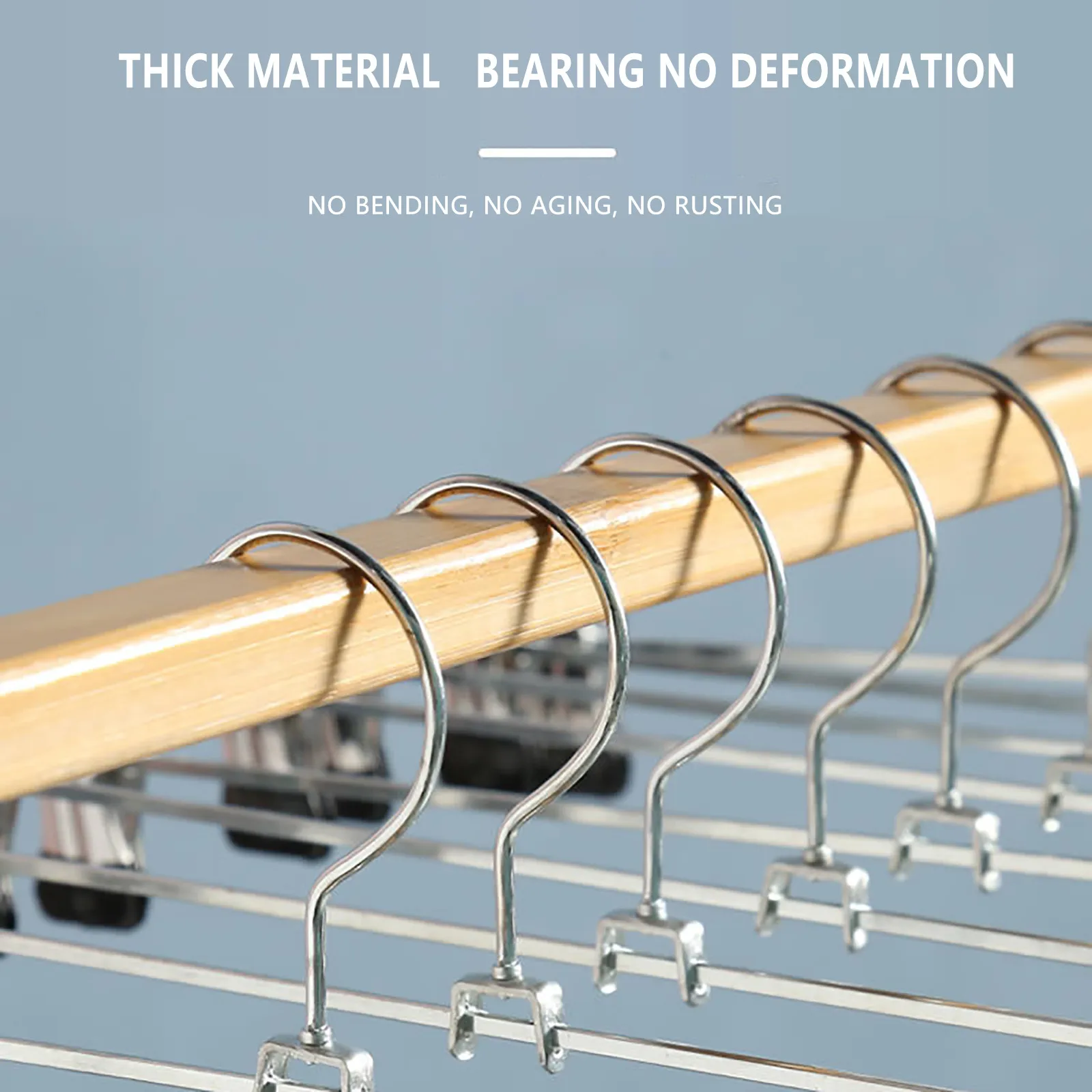 

6 Layer Hanger Space Saving With Clips Steel Foldable Tie Rack Closet Organizer Wardrobe Non-Slip Skirt Trouser Pants 2021