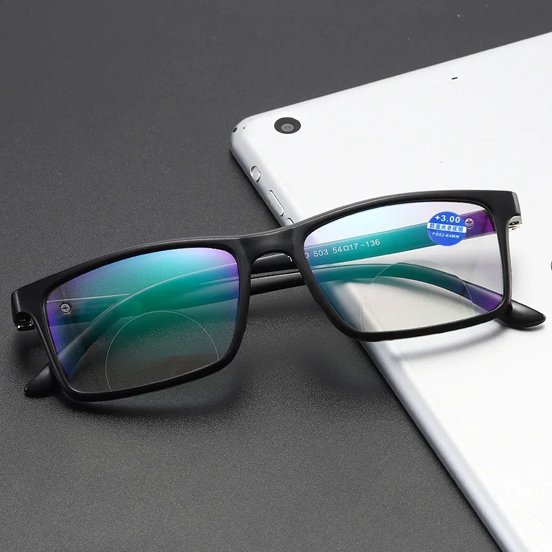 Zerosun бифокальные очки для чтения мужчин дальнозоркость диоптрия блокировка