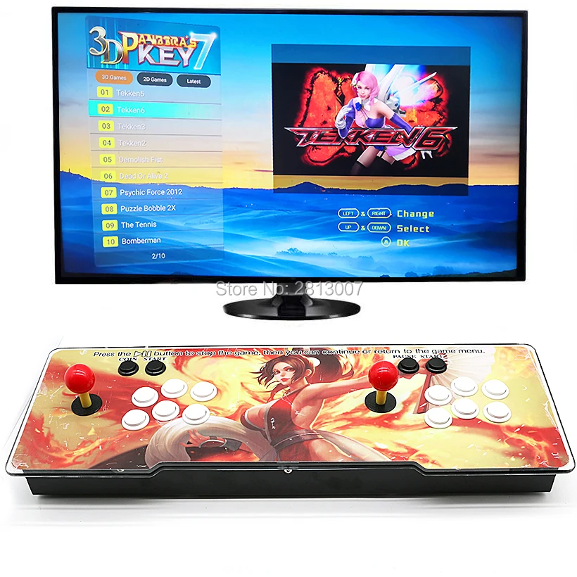 3D Pandora key 7 2650 в 1 аркадная игровая консоль 1920x1080 Full HD 2 игрока аркадная машина Поддержка TF карты, чтобы добавить больше игр - Цвет: H