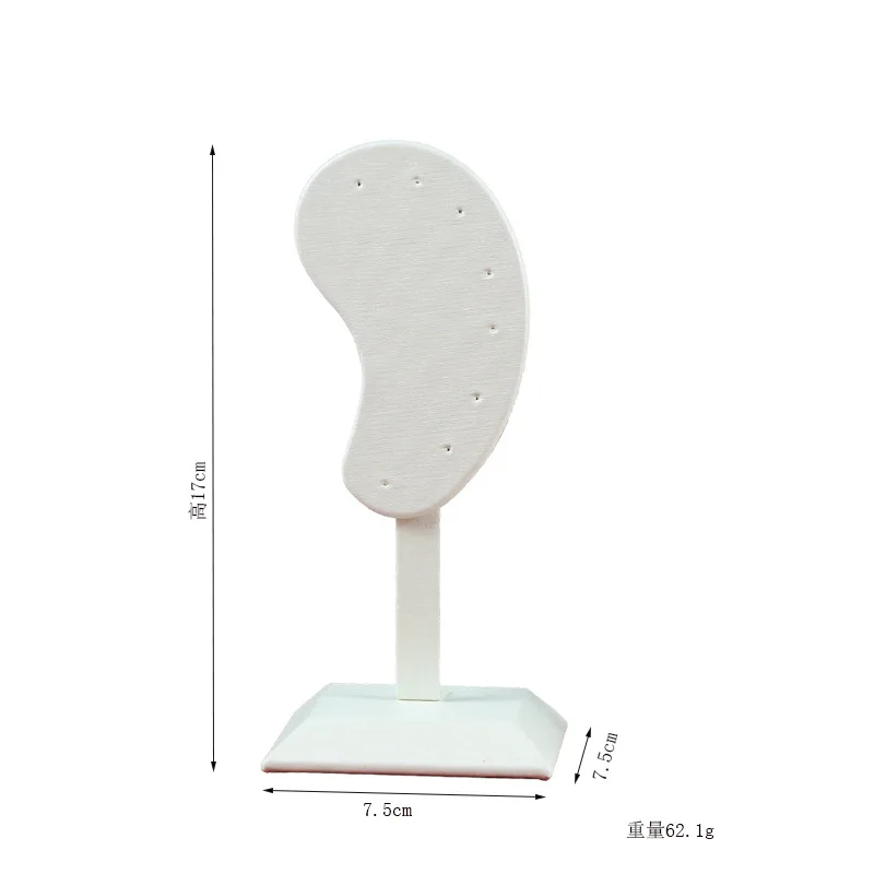 

Fashion Earring Display Stand Ear-shaped Ear Clip Stud Jewelry Display Organizer Stand Microfiber Earring Display Holder