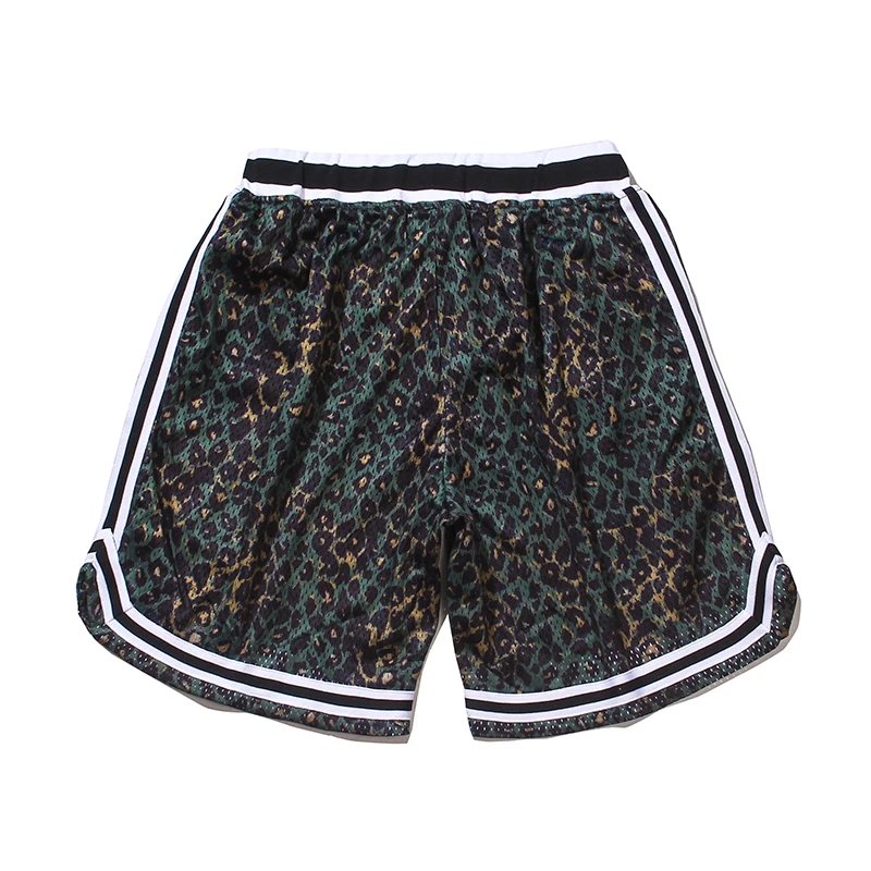 

High street Vibe Leopard Print Shorts Mens Color Block Harajuku Oversize Summer Short Hip Hop Loose Casual Five Point Pants