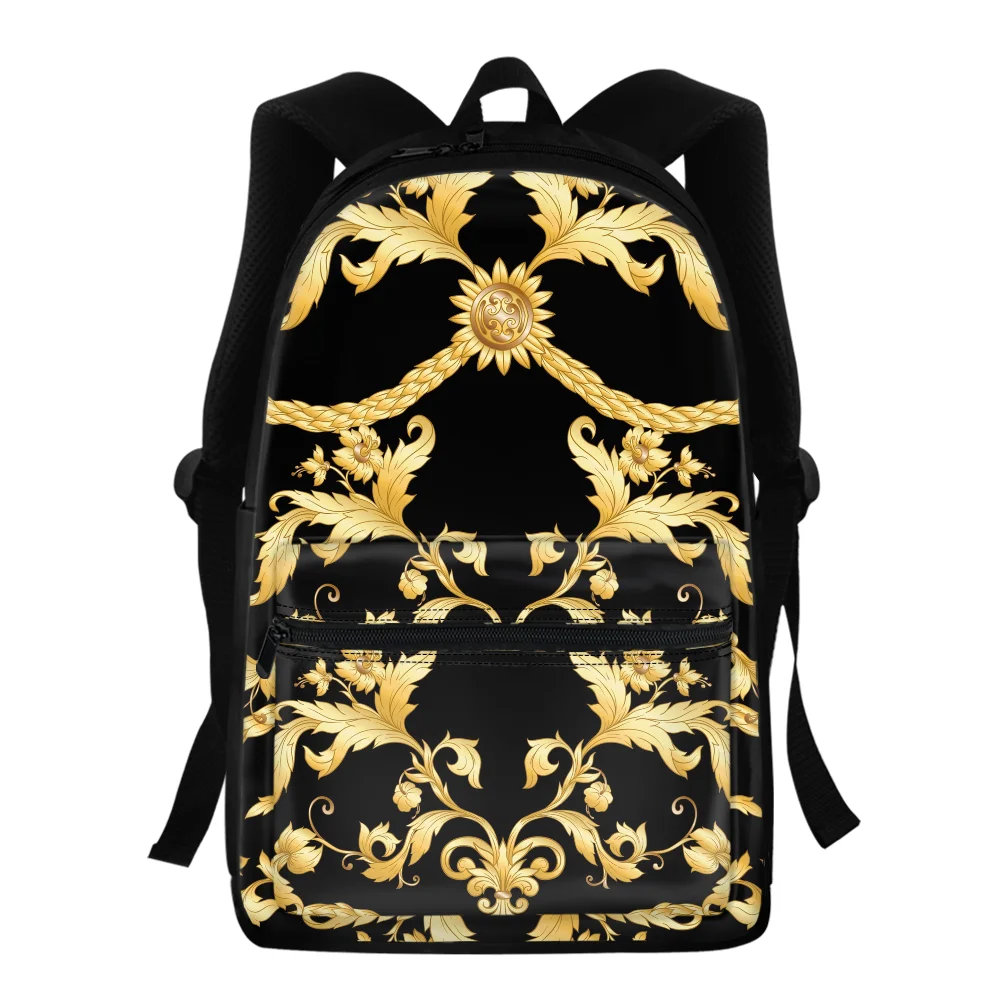 

Stylish European Floral Pattern Print Backpack Book Bag for Teen Girls Student School Bookbags Baroque Backbag Mochila Escolar