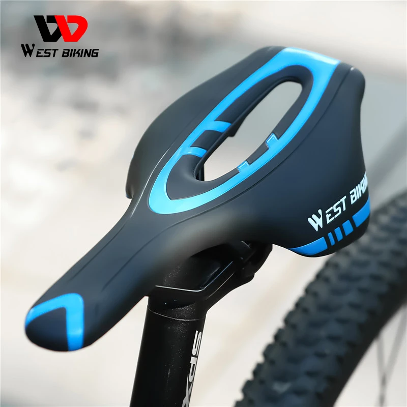 

WEST BIKING Hollow Breathable Bicycle Saddle Training Racing Cycling Front Seat MTB Road Bike Part Cushion Bike Accessories
