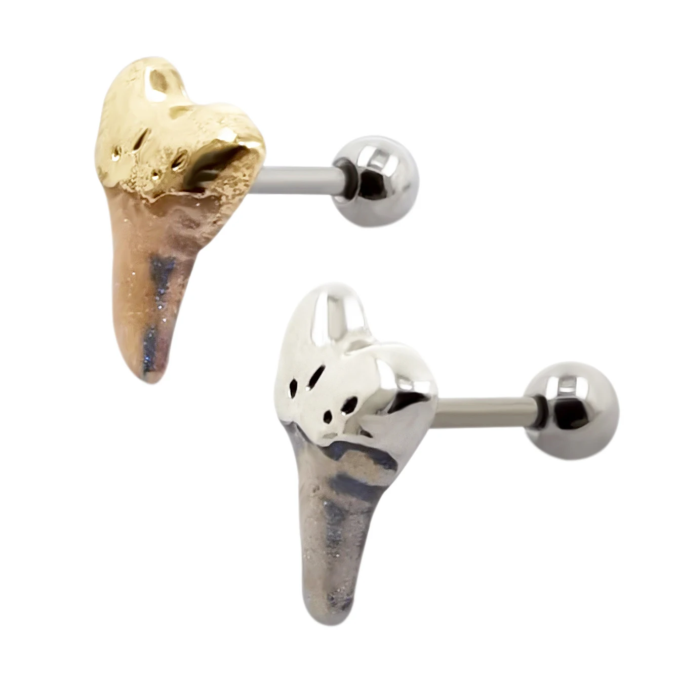 

JHJT 16G Cartilage Earrings Stud 316L Surgical Stainless Steel Teeth Cartilage Ear Ring Helix Lobe Conch Piercing Jewelry