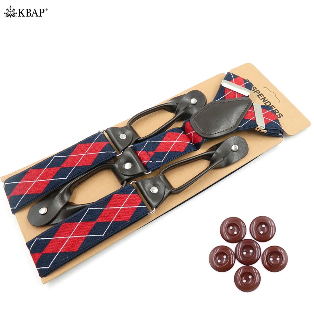 Мужские модные кожаные подтяжки на пуговицах эластичный смокинг Y брюки