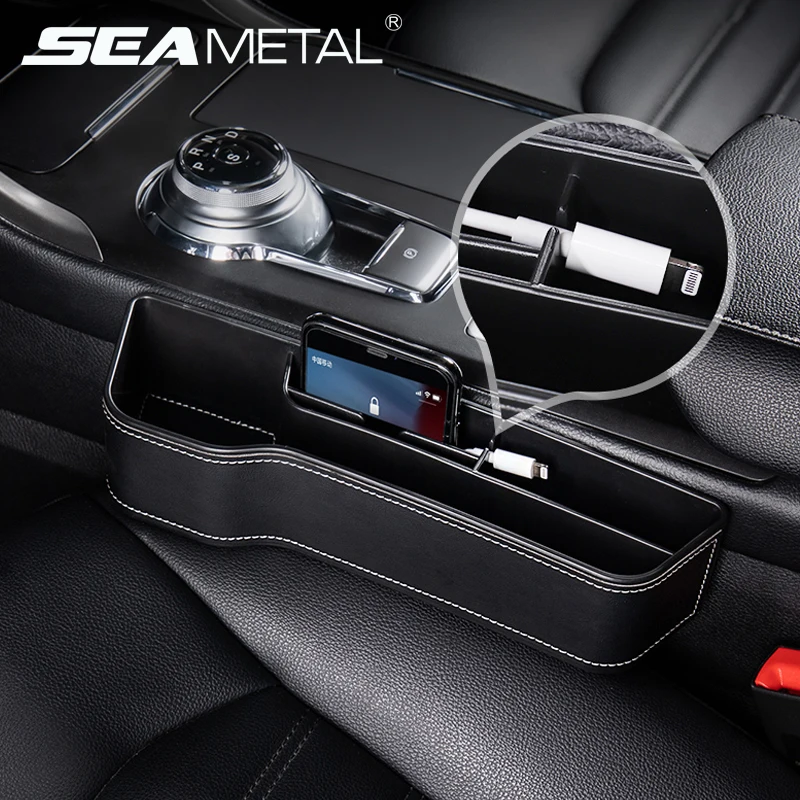 

PU Leather Car Seat Gap Box Munti-functional Auto Seat Side Organizer Seat Crevice Storage Pocket FOR Auto Interior Accessories