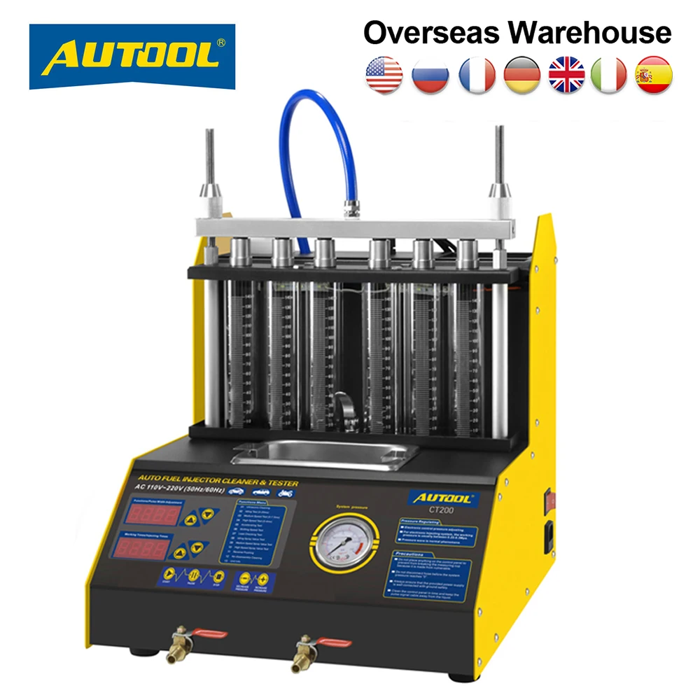 AUTOOL CT200 автомобильный инжектор тестер топливный сопло очиститель 220 В/110 в
