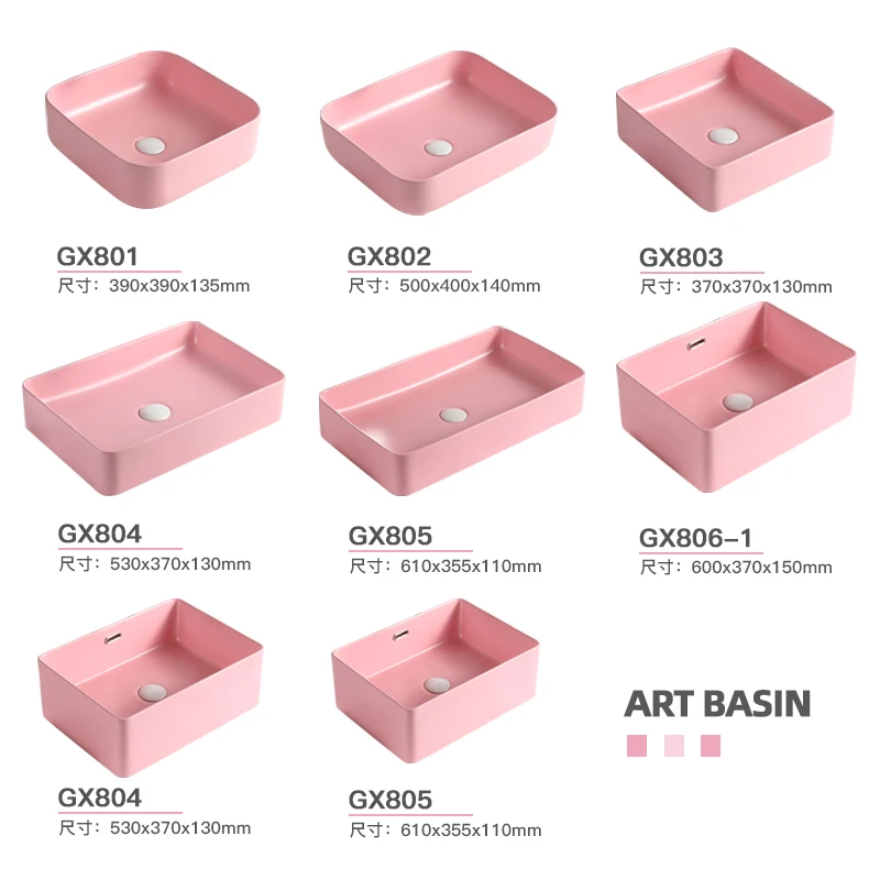 Раковина для ванной комнаты керамическая раковина розового цвета | Обустройство